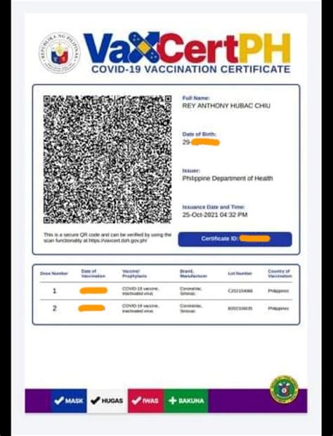 vaxcert support@doh. gov. ph